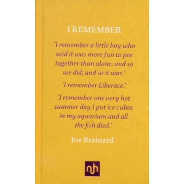 I Remember (inbunden, eng)