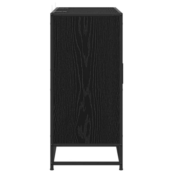 Sideboard Svart ek 92 x 35 x 76 cm Konstruerat trä