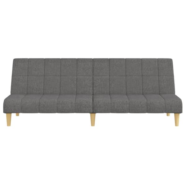 Bäddsoffa 2-sits ljusgrå tyg