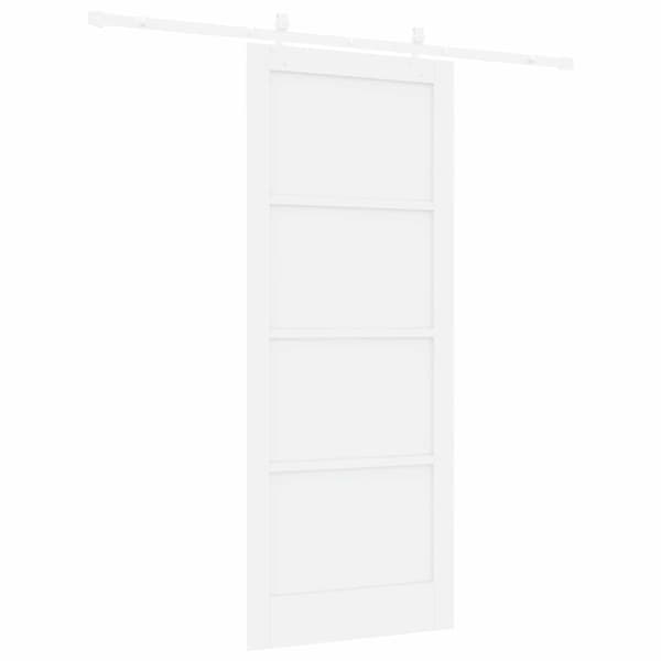 Skjutdörr 86 x 211 cm Konstruerat trä Vit