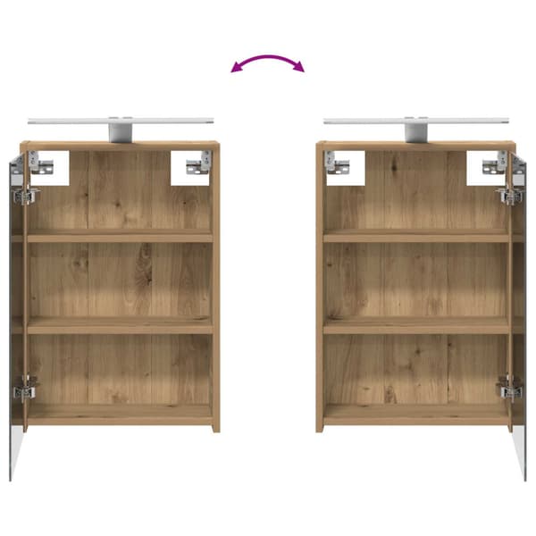 Badrumsmöbelset 4 pcs Artisan-ek Konstruerat trä och glas