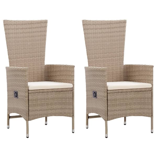 Matgrupp för trädgården 3 delar beige