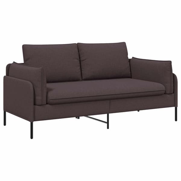 2-sits soffa Mörkbrun 188 x 81 x 89 cm Tyg