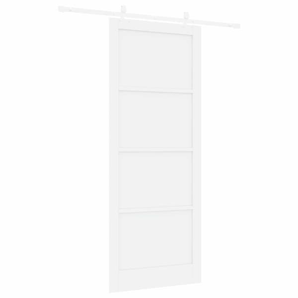 Skjutdörr 93 x 232 cm Konstruerat trä Vit
