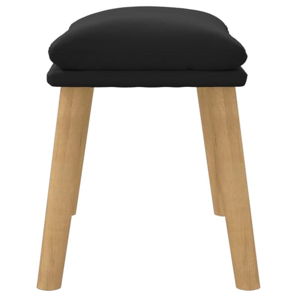 Fotpall svart 45x29,5x35 cm sammet