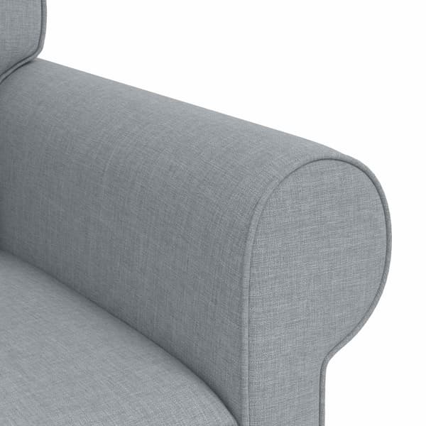 Soffset 2 pcs Ljusgrå 155 x 82 x 80 cm tyg