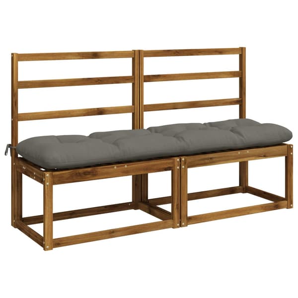 Bänk Kuddar VIANEN 2 st 100% Polyester Grå 160 x 40 x 12 cm