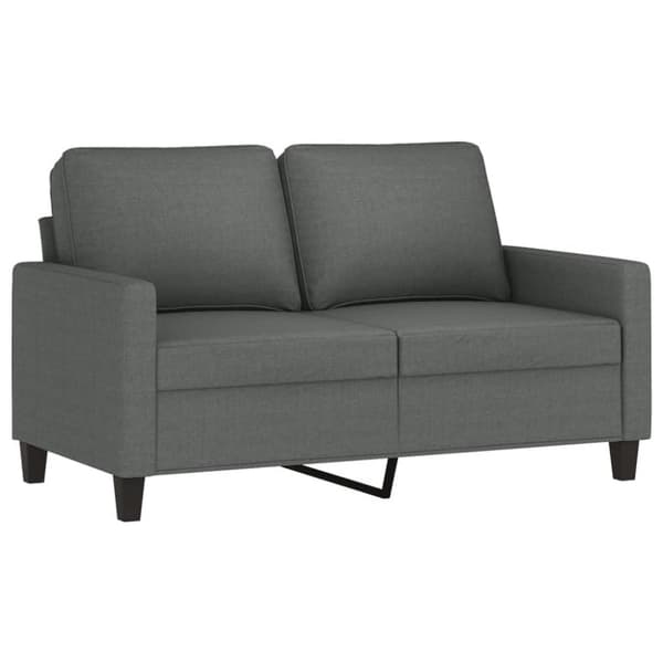 Soffa 2-sits mörkgrå 120 cm tyg