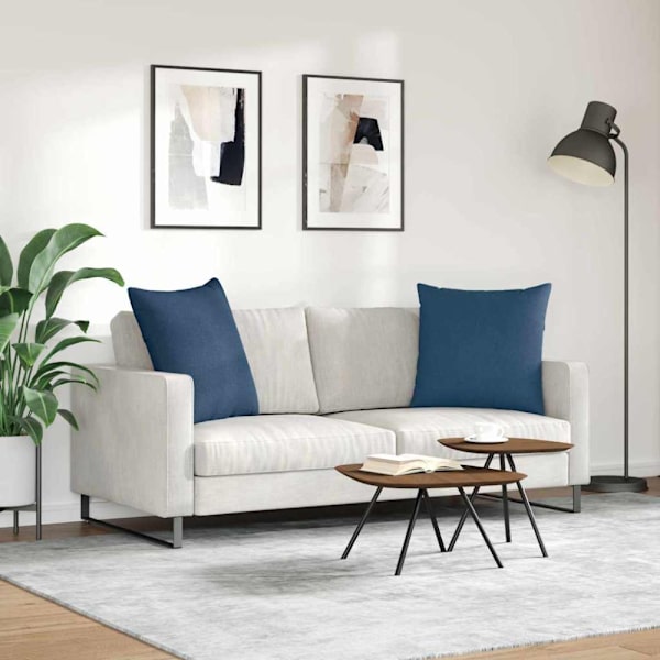 Sofakuddar 2 pcs Blå 60 x 60 cm tyg