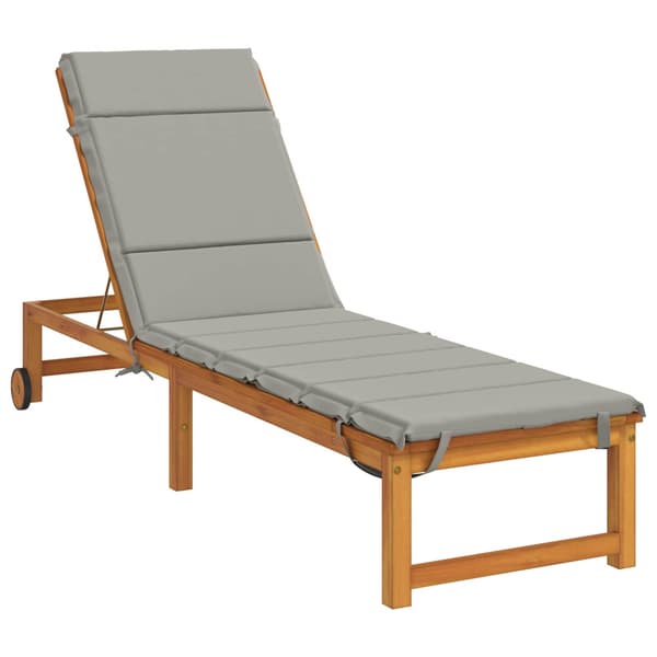 Solstol Kudde GEMERT 100% Polyester Grå 200 x 50 x 3 cm