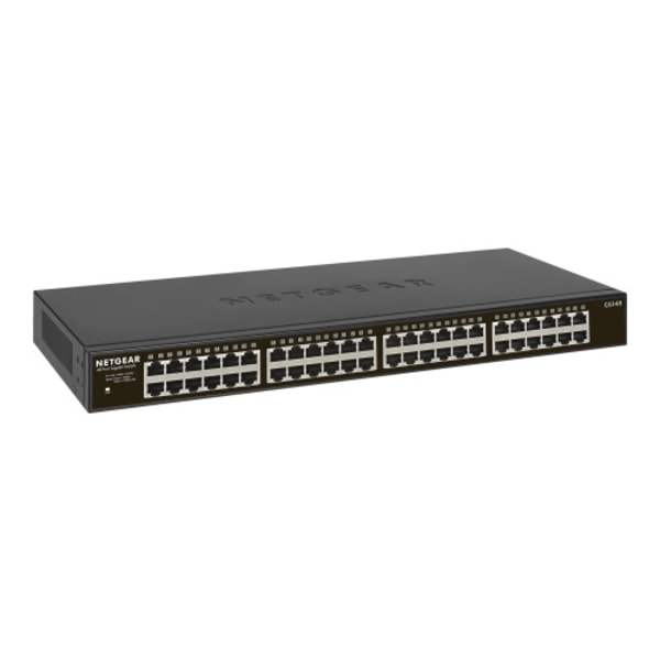 NETGEAR SOHO GS348 - switch - 48 portar - ohanterad - rackmonterbar