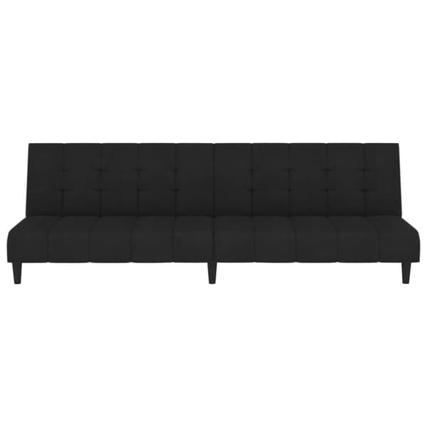 Bäddsoffa 2-sits svart sammet