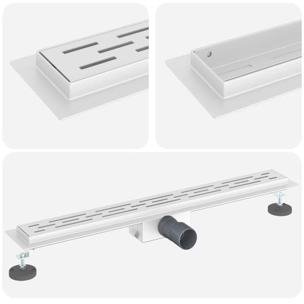 Duschavlopp med Linje Design Silver 70 cm Rostfritt Stål 304