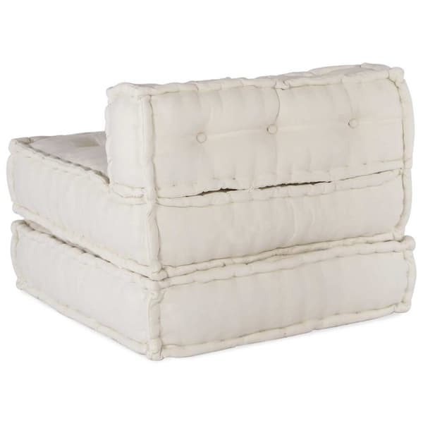 Modulär soffa krämfärgat tyg 70x70x54
