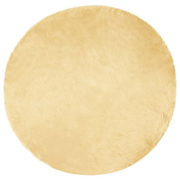Fuskfäll matta TAFALLA Gräddvit Ø 80 cm Polyester