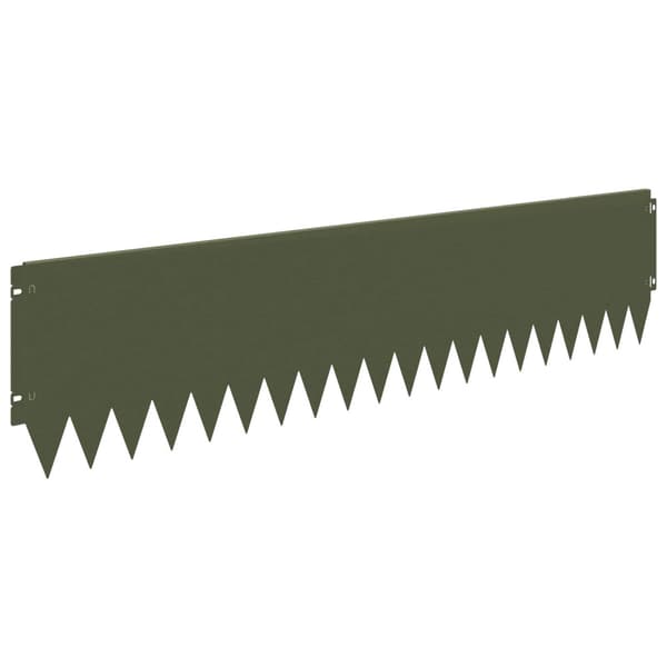 Kant för gräsmatta 20 pcs 103 x 25 cm Stål Olivgrön