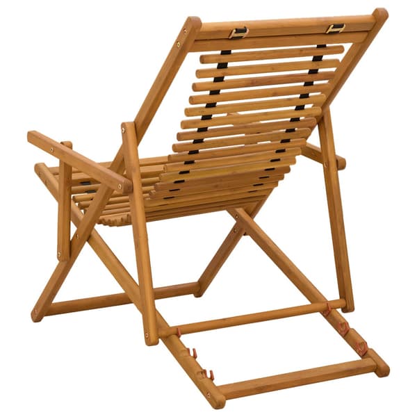Deck Chair 3 Position Massiv Eukalyptus Trä Naturlig