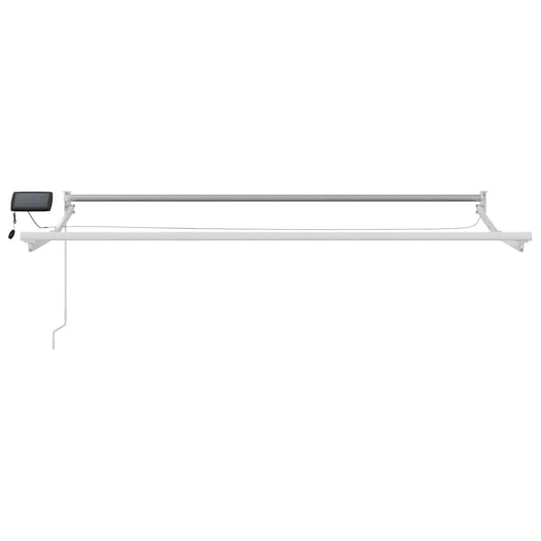 Manuell utdragbar markis med LED-lampor 3 x 2 m