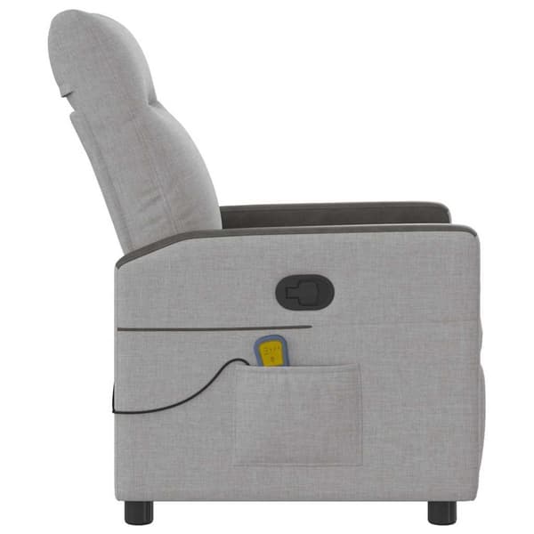 Massagefåtölj molngrå tyg