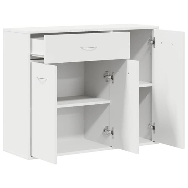 Skänk vit 88x30x70 cm konstruerat trä