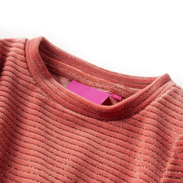 Klänning med långa ärmar för barn medium rosa 104