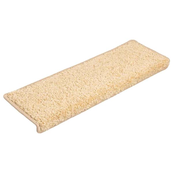 Trappmattor 20 st 65x21x4 cm krämfärgade rektangulära kanter