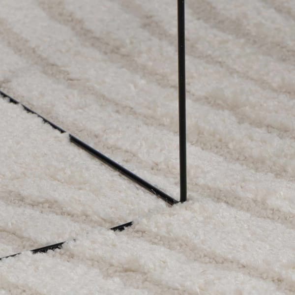 Områdesmattor Rund GALATI Kräm Ø 160 CM Polyester