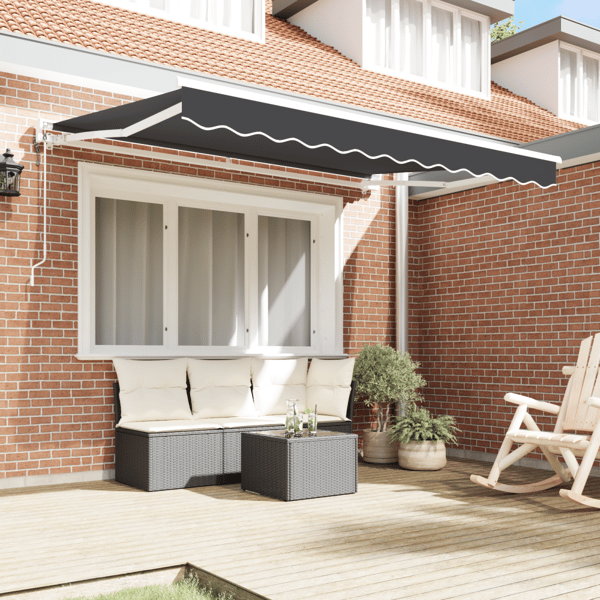 Markisram Antracit 300 x 200 cm Polyester med PU-beläggning