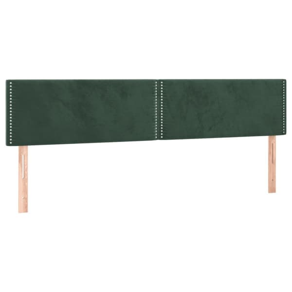 Ramsäng med madrass mörkgrön 200x200 cm sammet