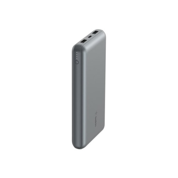 Belkin BoostCharge strömförsörjningsbank - 2 x USB, 24 pin USB-C - 15 Watt Grå