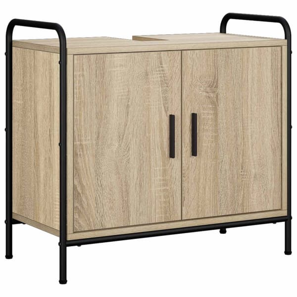 Badrumsskåpsset 2 st Sonoma-ek 65,5 x 34 x 61 cm