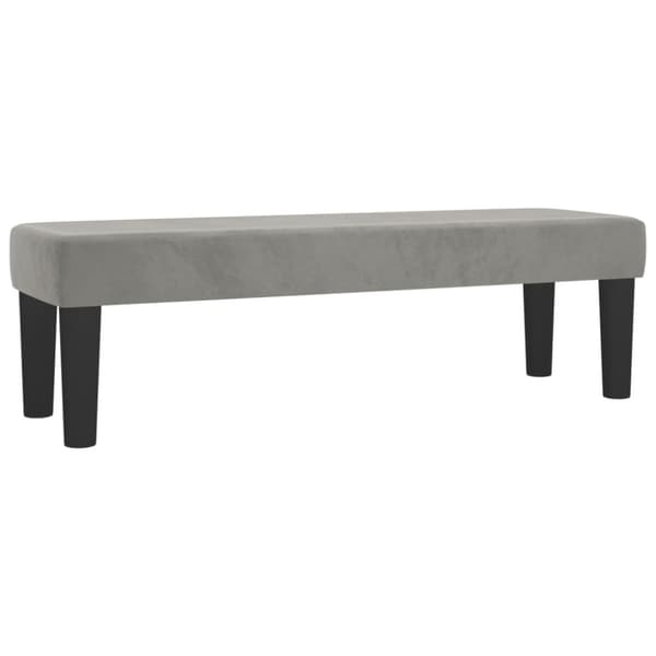 Ramsäng med madrass ljusgrå 140x190 cm sammet