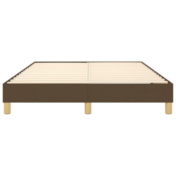 Boxspring-sängram mörkbrun 140x190 cm tyg