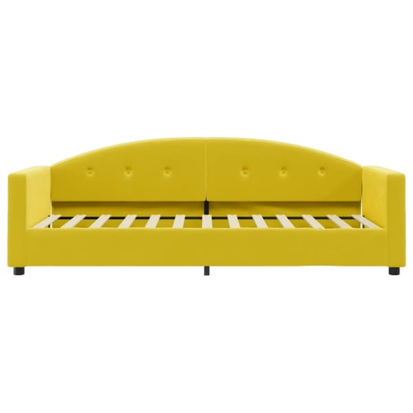 Dagbädd med madrass gul 80x200 cm sammet