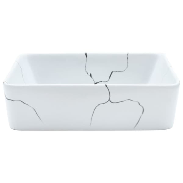 Handfat vit rektangulär 46x35,5x13 cm keramik
