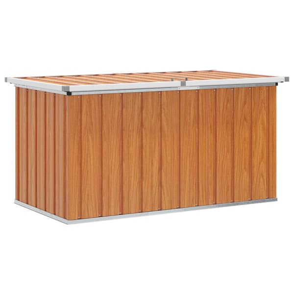 Utomhusförvaringslåda trä 129 x 67 x 65 cm Galvaniserat stål