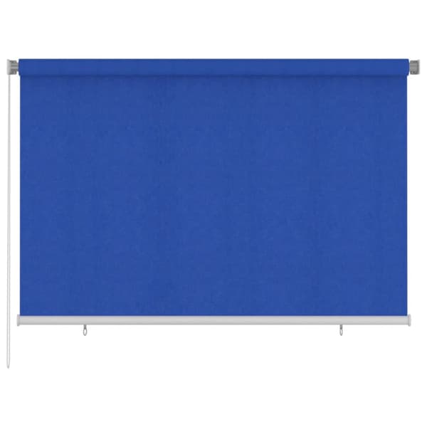 Rullgardin utomhus 220x140 cm blå HDPE