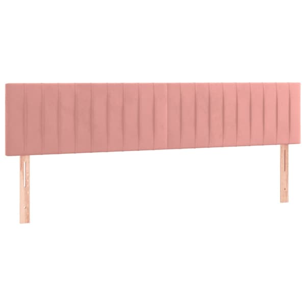 Ramsäng med madrass rosa 200x200 cm sammet