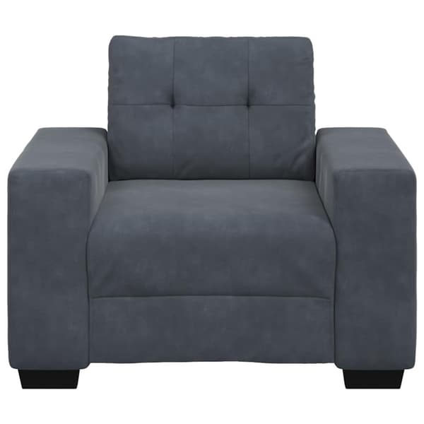 Soffstol mörkgrå 100x78x80 cm sammet
