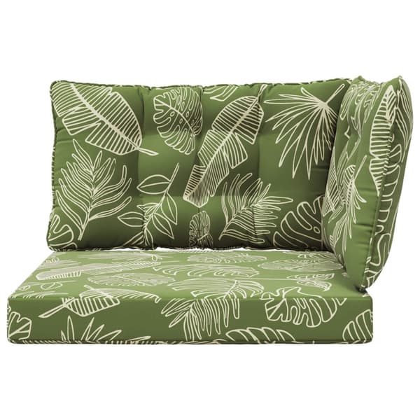 Utomhus Soffa Kudde 3 pcs Bladdesign Polyester
