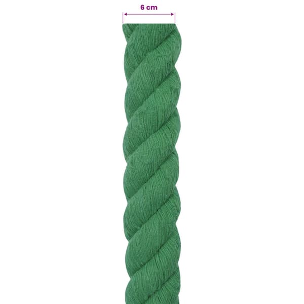 Rep Grön 6 x 6 x 500 cm Bomull