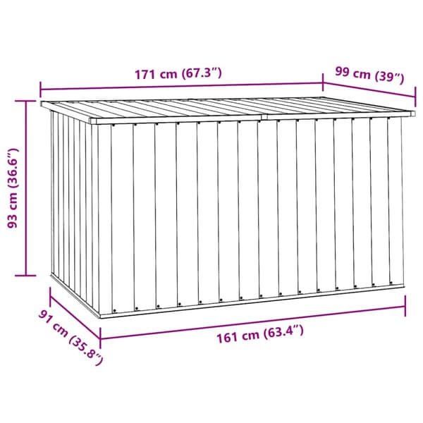 Dynbox grön 171x99x93 cm