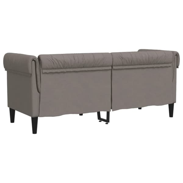 Chesterfieldsoffa 2-sits taupe tyg