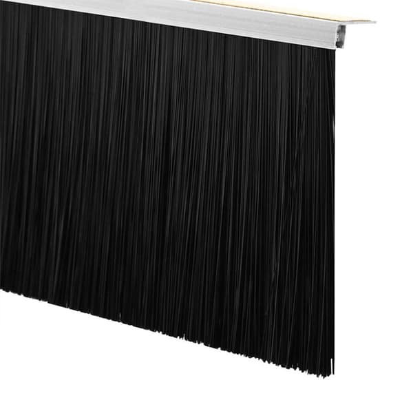 Självhäftande dörrborstlist 6 pcs Silver 100 cm