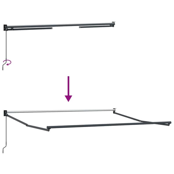 Utdragbar markis Sand 3 x 2,5 m 100% Polyester och Aluminium