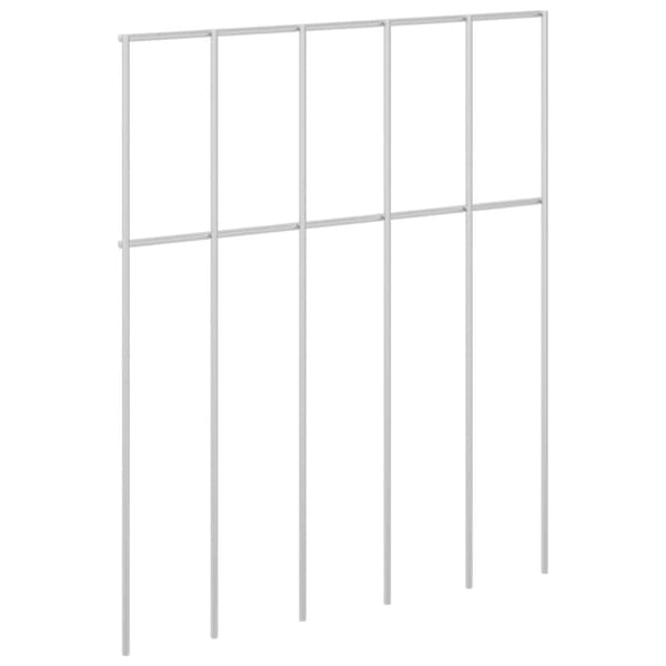 Trädgårdsstängselpanel 24 pcs Galvaniserat stål Silver