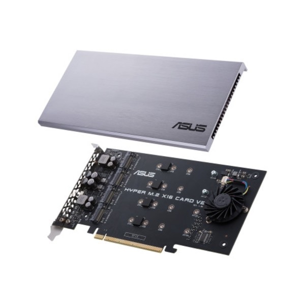 ASUS HYPER M.2 X16 CARD V2 - gränssnittsadapter - M.2 Card - PCIe 3.0 x16