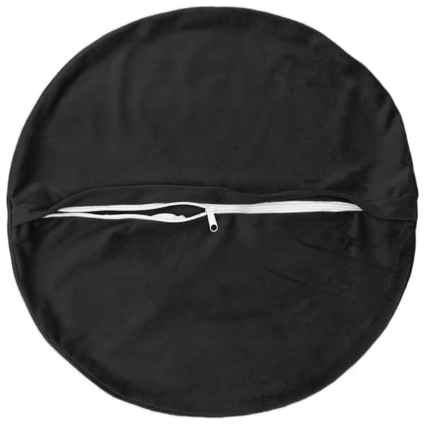 Kuddöverdrag 6 st HEERLEN Svart Ø 40 cm Sammet
