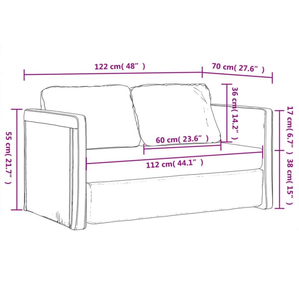 Golvbäddsoffa 2-i-1 mörkgrön 122x204x55 cm sammet
