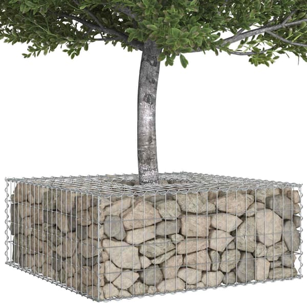 Gabion upphöjd säng Silver